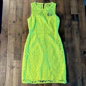 J. Crew - Neon Yellow Lace Dress - Size 4